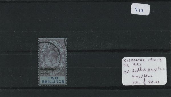 Gibraltar 1921-27 SG.99a F/U