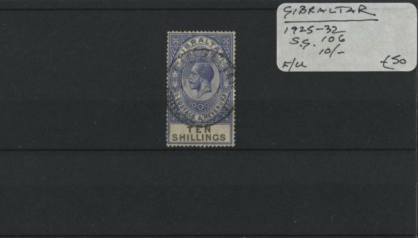 Gibraltar 1925-32 SG.106 F/U