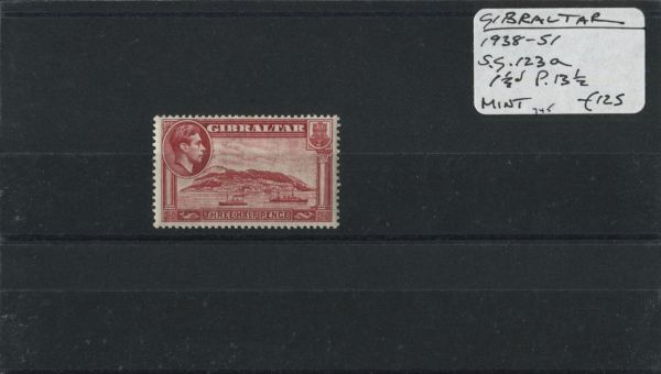 Gibraltar 1938-51 SG.123a P13 Lightly M/M