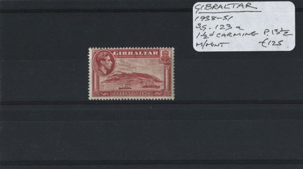 Gibraltar 1938-51 SG.123a P13 M/M (Lot 2)