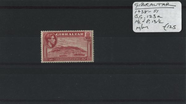 Gibraltar 1938-51 SG.123a P13 M/M (Lot 3)