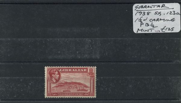 Gibraltar 1938 SG.123a M/M