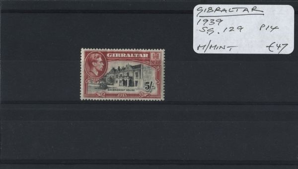 Gibraltar 1939 SG.129 P14 M/M