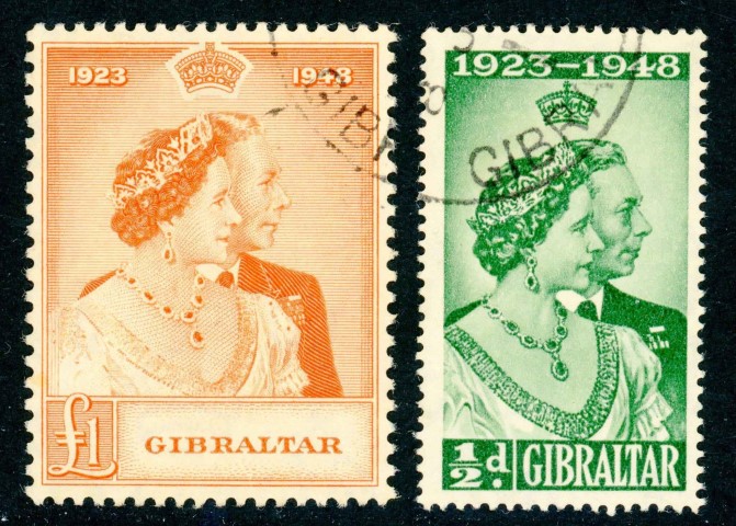 Gibraltar 1948 SG.134-135 F/U