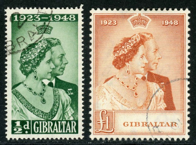 Gibraltar 1948 SG.134-135 F/U (2)