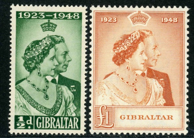 Gibraltar 1948 SG.134-135 M/M