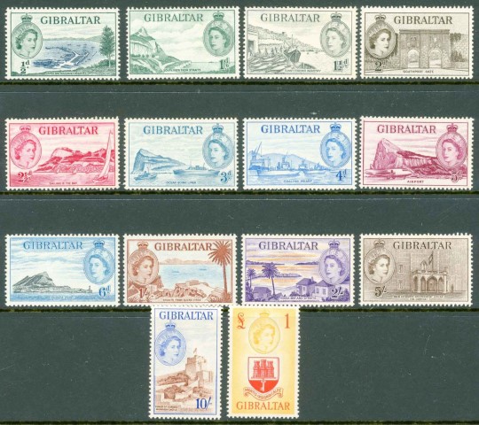 Gibraltar 1953-59 SG.145-158 F/U