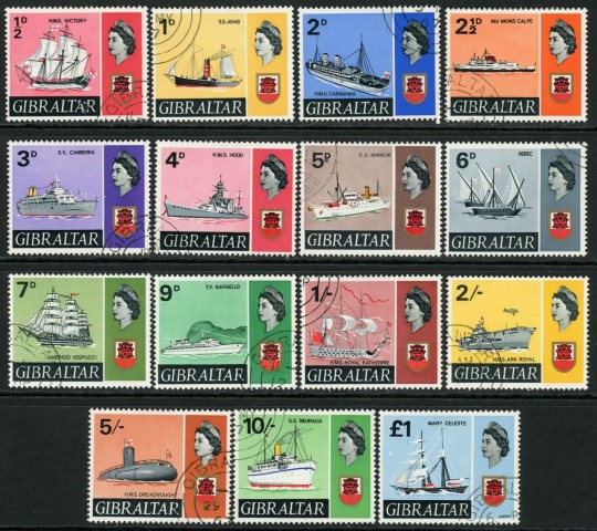 Gibraltar 1967-69 SG.200-213 F/U