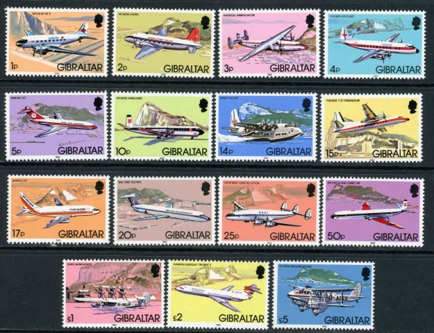 Gibraltar 1982 SG.460-474 U/M