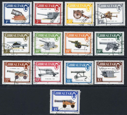 Gibraltar 1987 SG.569-581 F/U (1)