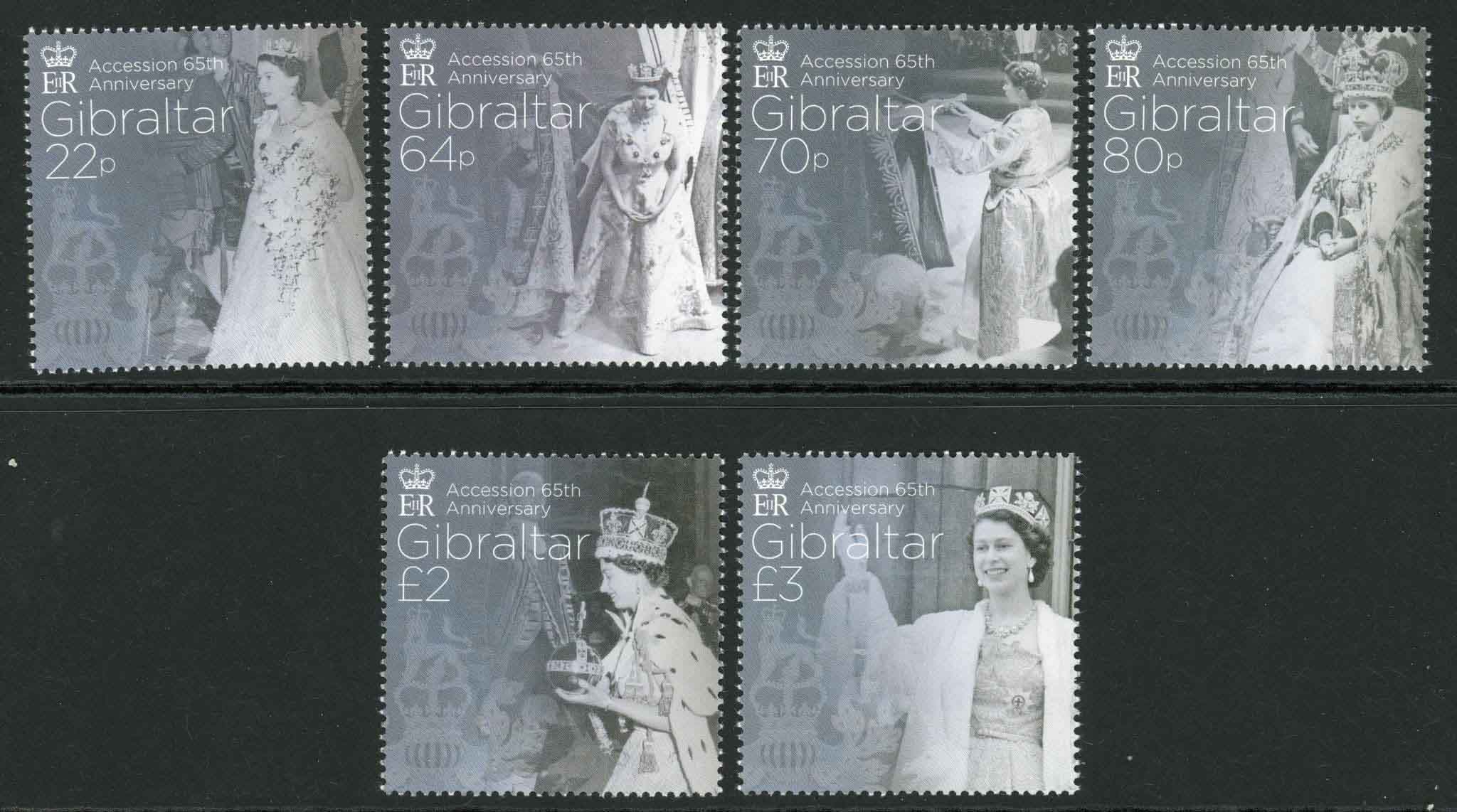 Gibraltar 2017 SG.1727-1732 U/M