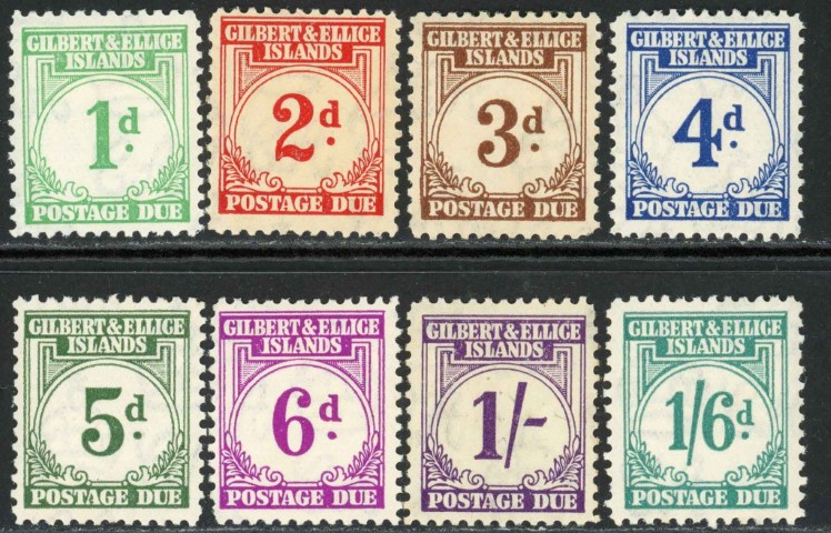 Gilbert and Ellice Islands 1940 SG.D1-D8 M/M