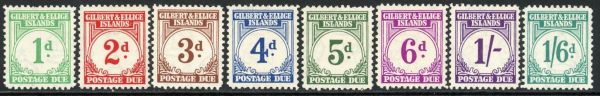 Gilbert and Ellice Islands 1940 SG.D1-D8 M/M (1)