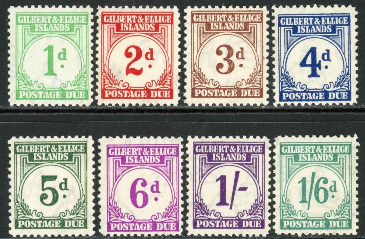 Gilbert and Ellice Islands 1940 SG.D1-D8 U/M