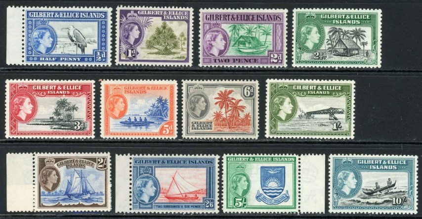 Gilbert and Ellice Islands 1956-62 SG.64-75 U/M