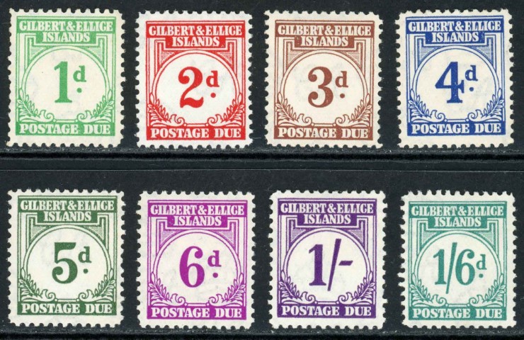 Gilbert & Ellice Islands 1940 SG.D1-D8 M/M (Lot 2)