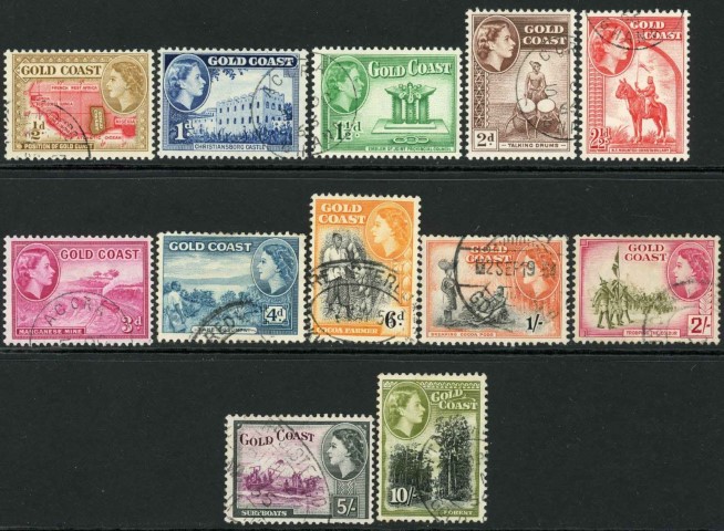 Gold Coast 1952-54 SG.153-164 F/U