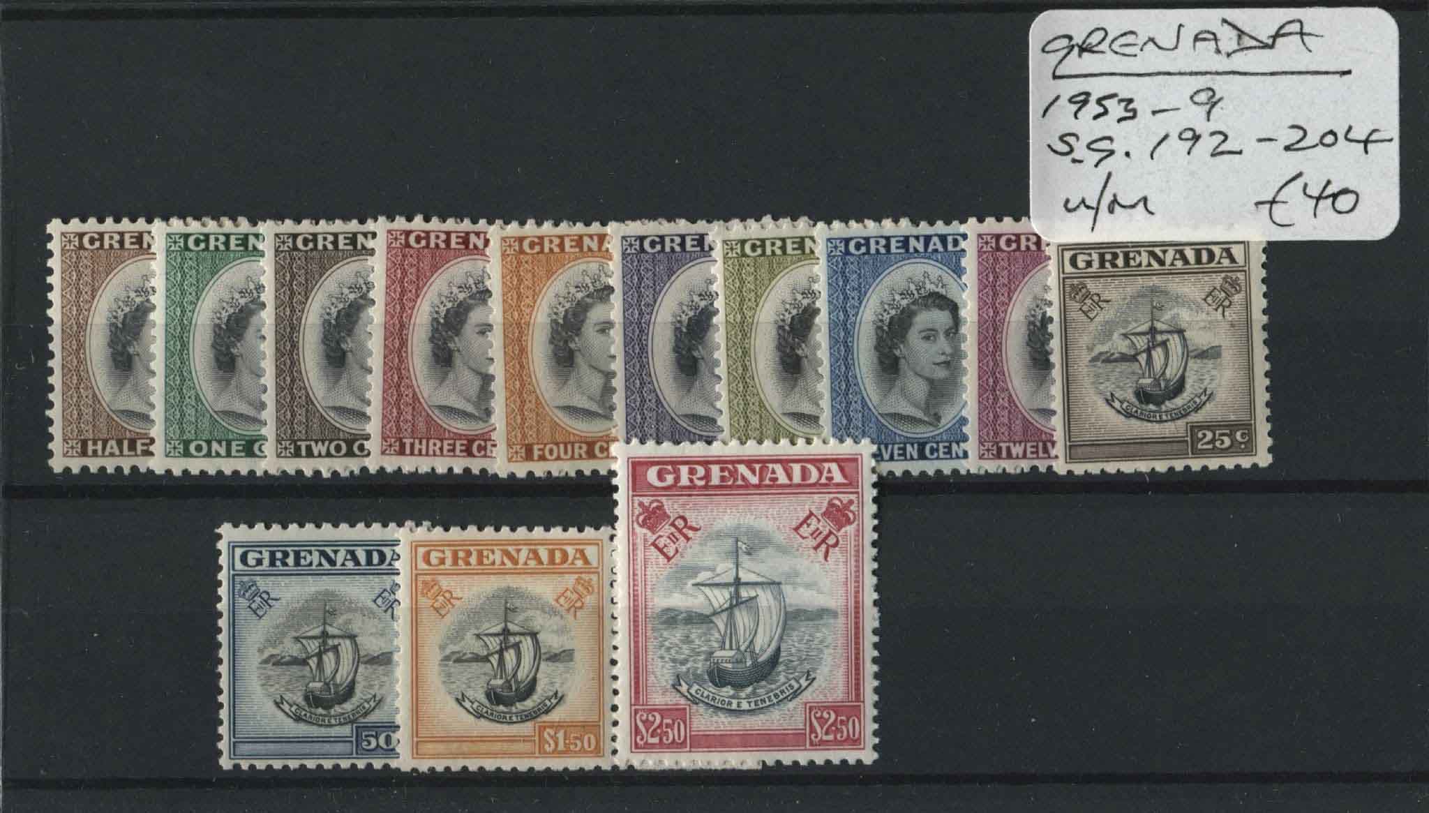 Grenada 1953-9 SG.192-204 U/M (Lot 2)