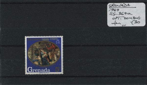 Grenada 1969 SG.364a Double OPT. U/M