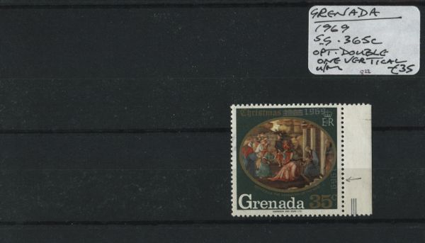 Grenada 1969 SG.365c Double OPT. U/M