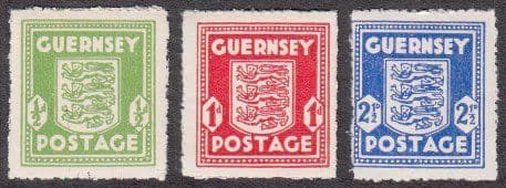 GUERNSEY SG G1-G3 1941 d, 1d, 2d Set