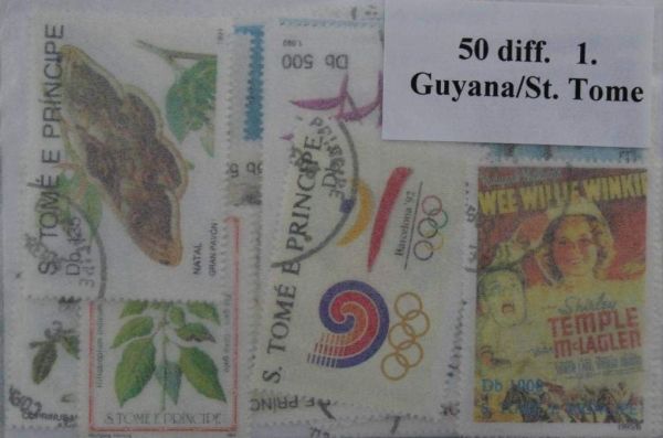 Guyana-St Tome 50 Stamps (ww096a)