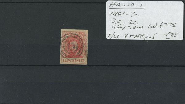 Hawaii 1861-3 SG.20 F/U