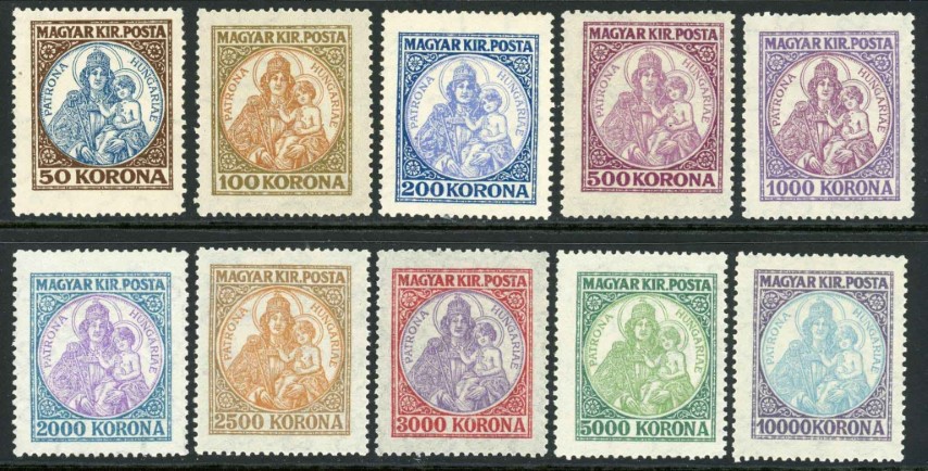 Hungary 1921-25 SG.418-427 U/M