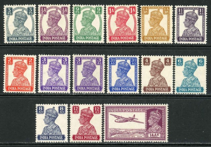 India 1940-43 SG.265-277 M/M (1)