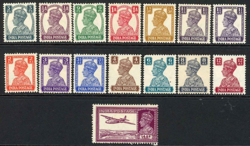 India 1940-43 SG.265-277 M/M