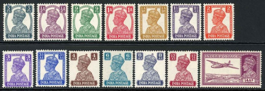 India 1940-43 SG.265-277 M/M