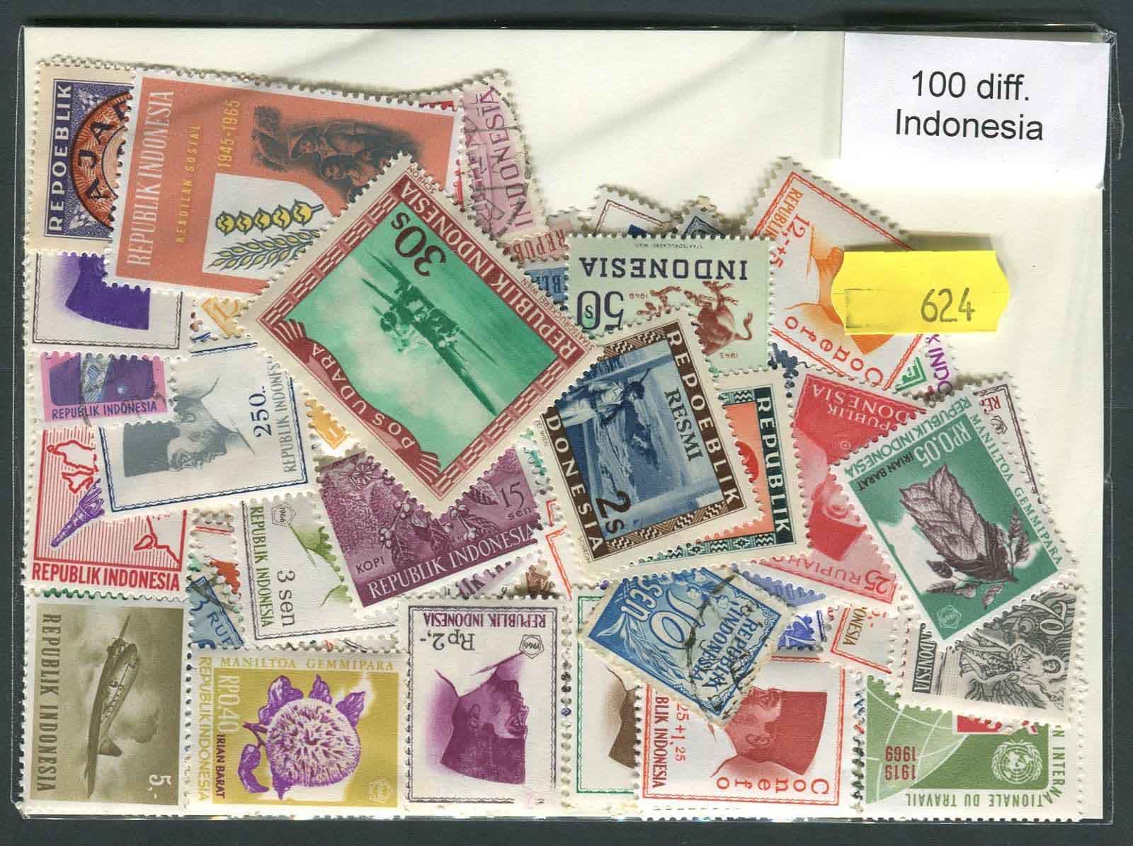 Indonesia 100 Stamps (624)