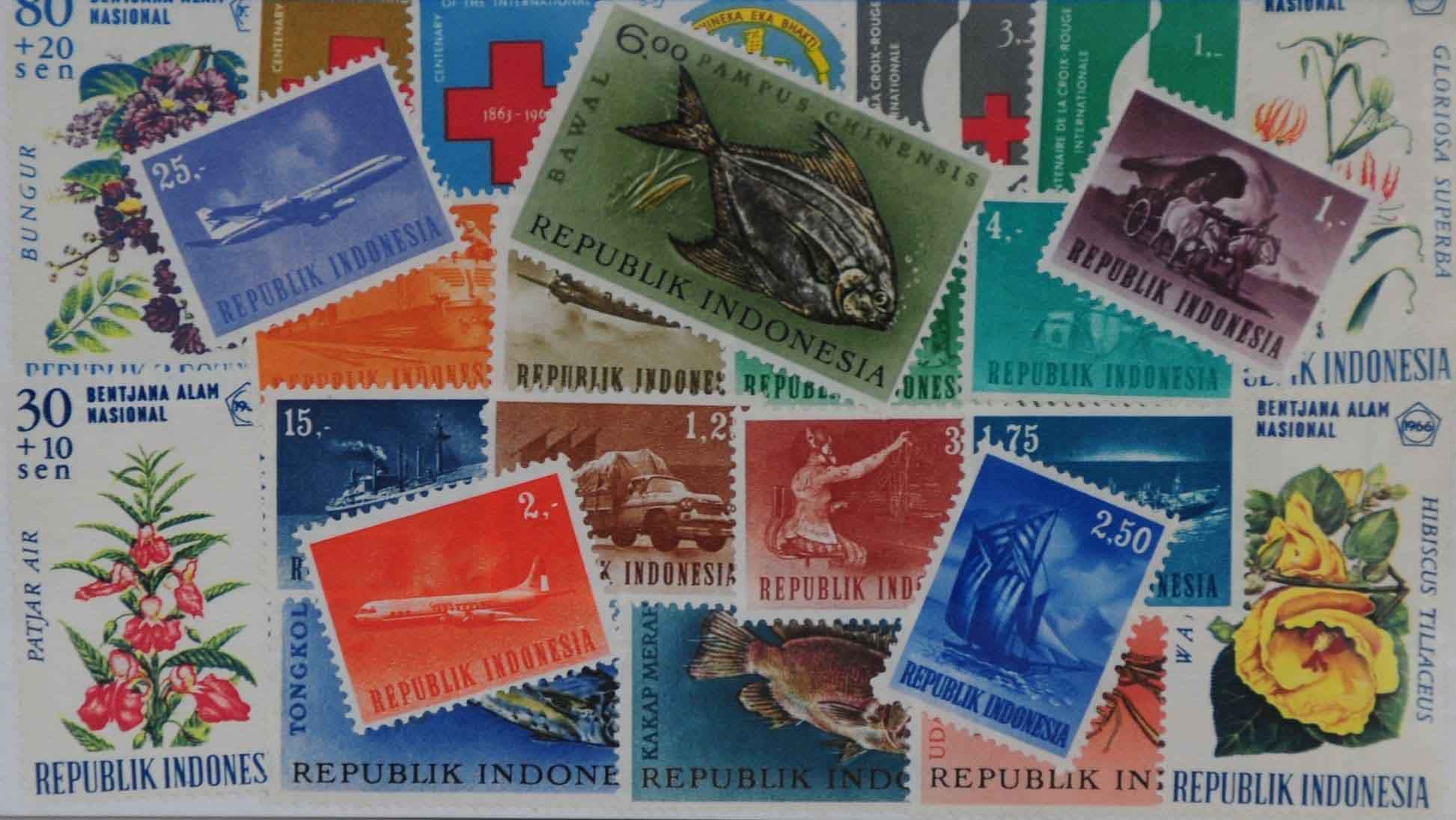 Indonesia Sets 25 Stamps (L184)