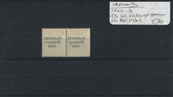 Ireland 1922-23 SG.60 Var Offset on Reverse M/M