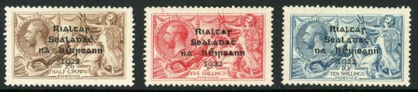 Ireland 1922 SG17,19 & 21 M/M