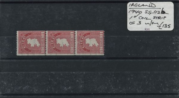 Ireland 1940 SG.112b Strip U/M