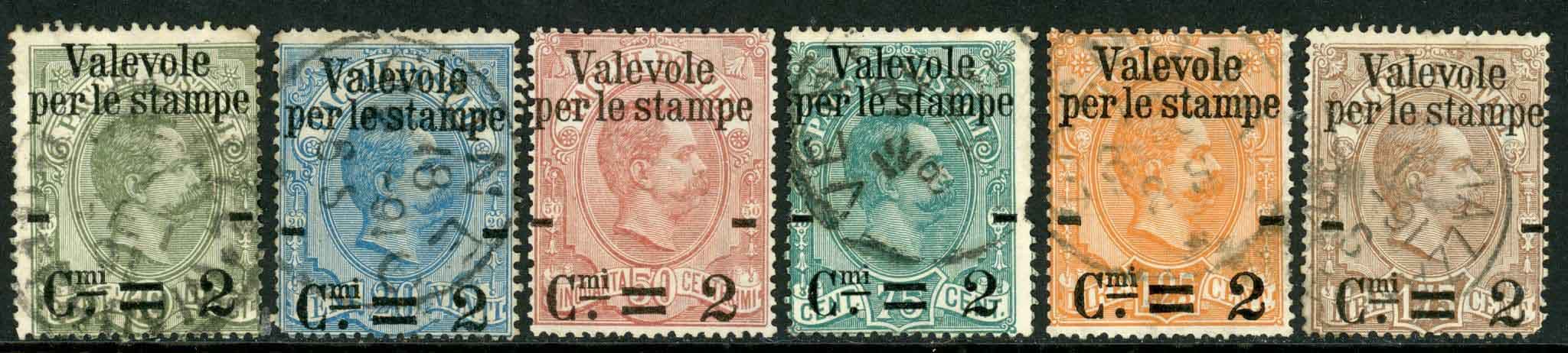 Italy 1890 SG.47-52 F/U