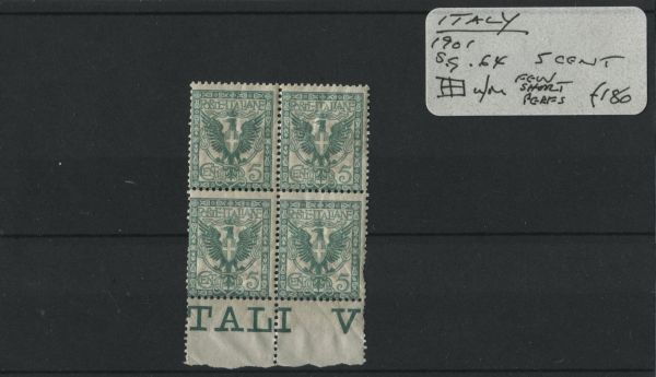 Italy 1901 SG.64 Block U/M