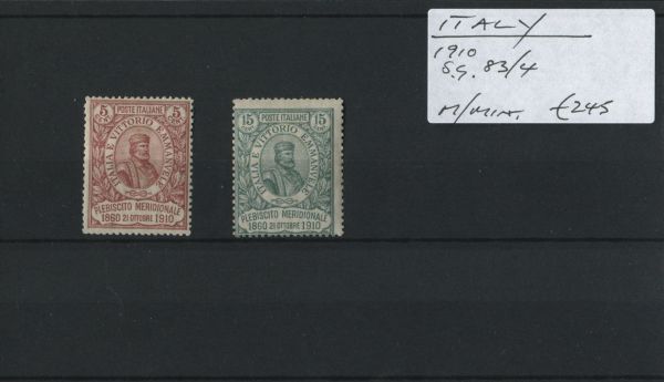 Italy 1910 SG.83-4 M/M