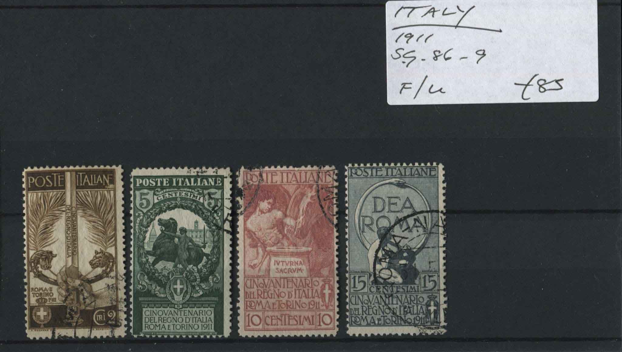 Italy 1911 SG.86-9 F/U