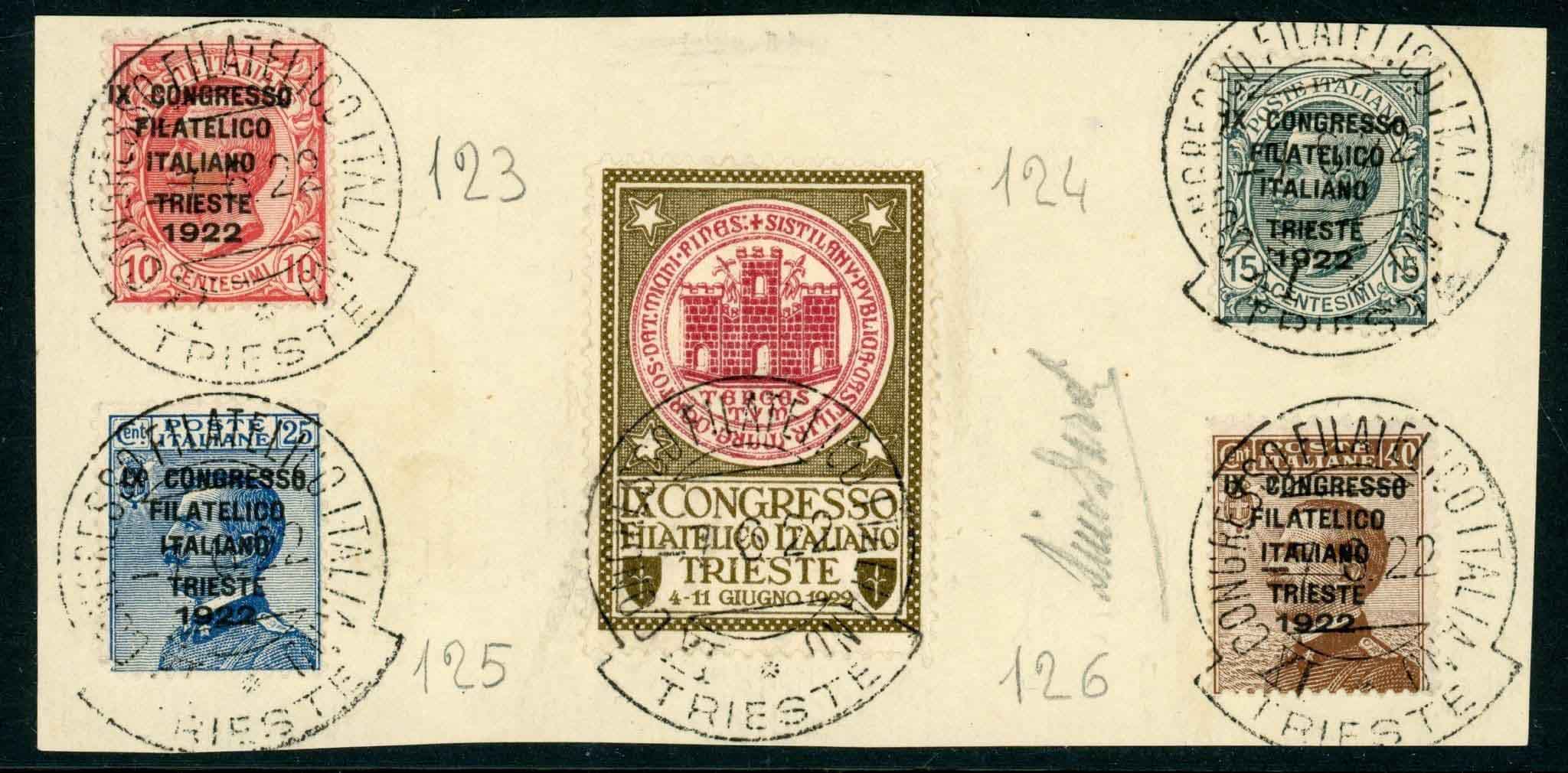 Italy 1922 SG.122-125 F/U