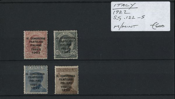 Italy 1922 SG.122-5 M/M