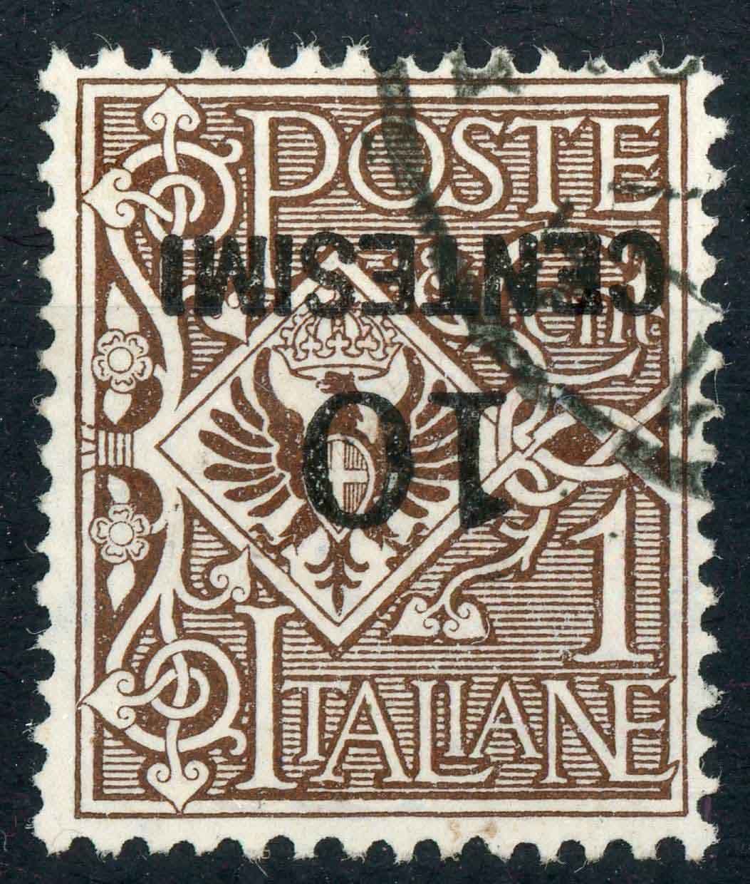 Italy 1923-27 SG.135a F/U surcharge inverted