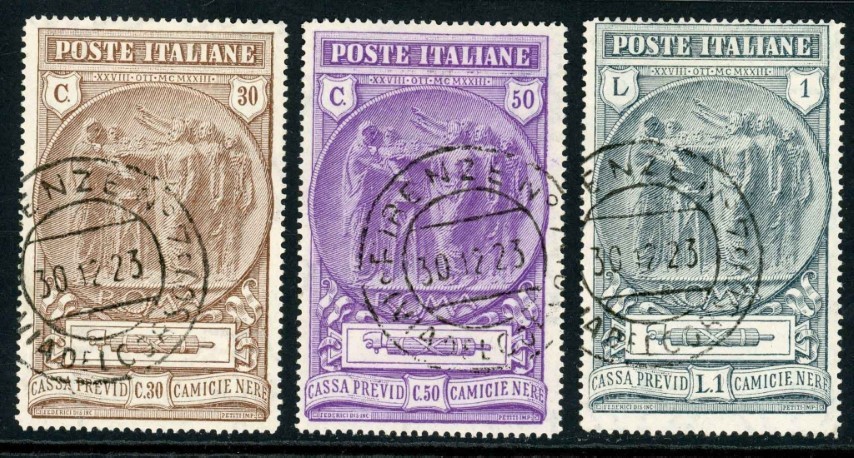 Italy 1923 SG.152-154 F/U