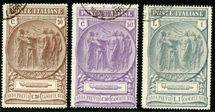 Italy 1923 SG.152-154 F/U