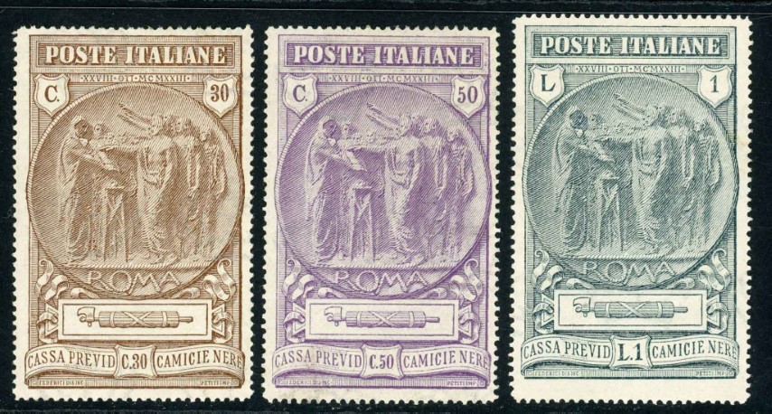 Italy 1923 SG.152-154 L/M/M