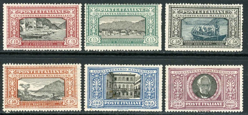 Italy 1923 SG.155-160 M/M small thin spot on 5L