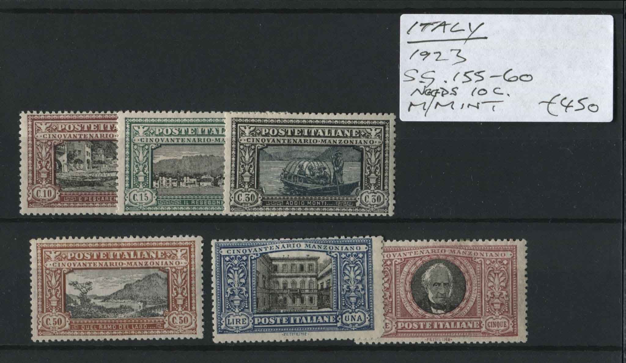 Italy 1923 SG.155-60 M/M