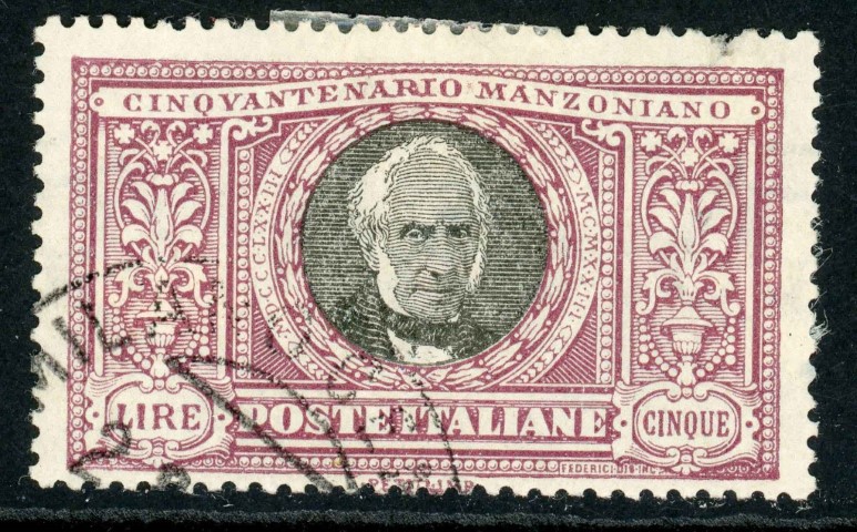 Italy 1923 SG.160 Used. Short perf & thin spot. Cat 3500