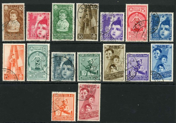 Italy 1937 SG.490-505 F/U